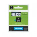Dymo D1 45013 Labelling Tape 12mm X 7m Black On White Each