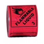 Labels Dg Flammable Liquid 3 Rip-stick 96mm X 100m Roll/500