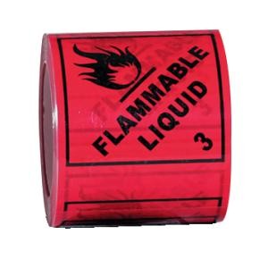 Labels Dg Flammable Liquid 3 Rip-stick 96mm X 100m Roll/500