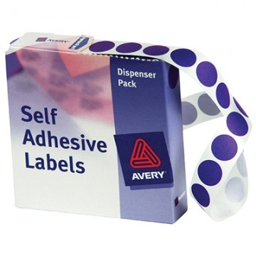 Avery Dispenser Box 14mm Purple Dots Pk/1050