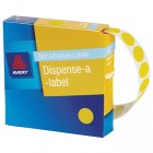Avery Dispenser Box 24mm Yellow Dots Pk/500