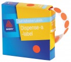 Avery Dispender Box 14mm Fluoro Red Dots Pk/700