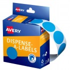 Avery Dispenser Box Labels 24mm Round Dot Stickers 937276 Light Blue Pk/500