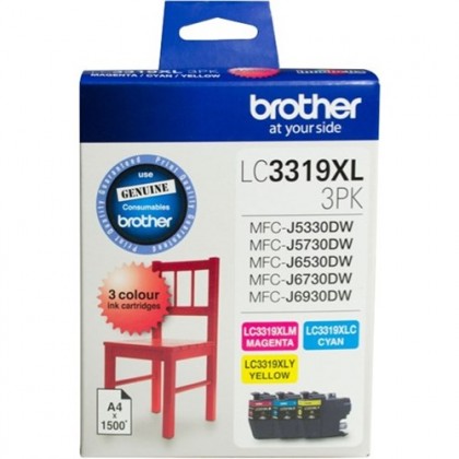 Brother Lc3319xl Colour Ink Cmy 3 Pack