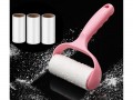 Lint Remover Pink Handle With 3 Roller Sheet Rolls + Cover