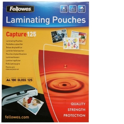 A4 125 Micron Fellows Laminating Pouches Pk/100