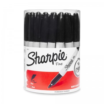 Sharpie Permanent Marker Bullet Tip 1.0mm Black Pk/36