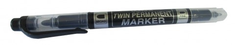 Dong-a Non-dry Twin Broad / Fine Permanent Marker Black
