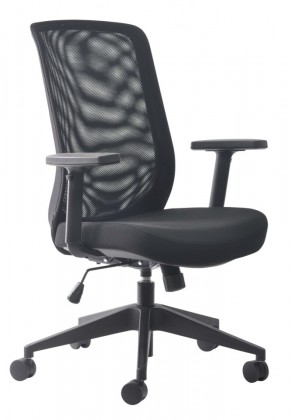 Office Chair Mondo Gene Mesh With Arms Black Unassembled