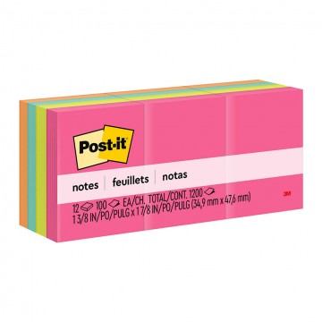 Post-it Note Pads 35x48 Poptimistic (multi-coloured) 653-an (pk/12)