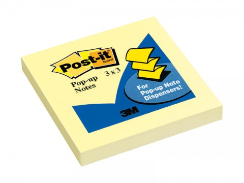 Post-it Pop-up Dispenser Refill Pads 76x76 Yellow