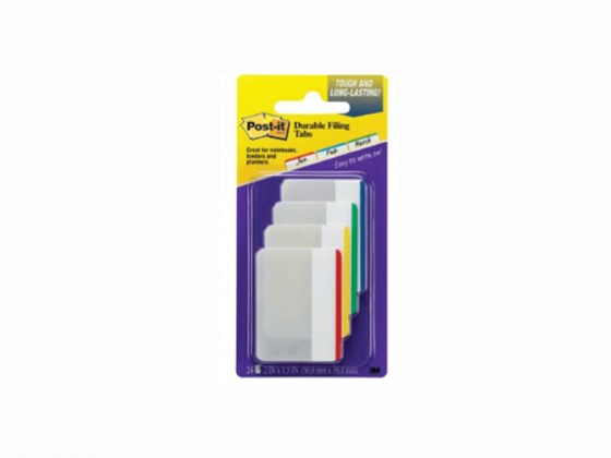 Post-it Durable Filing Tabs 50x38mm Pk/24