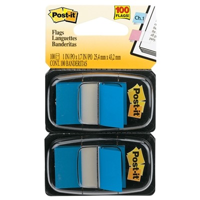 Post-it Flags Blue  25x43mm 100 Flags