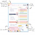 Planner Daily Floral A5 Portrait 148mm X 210mm 60 Sheet Pad