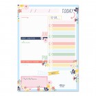 Planner Daily Floral A5 Portrait 148mm X 210mm 60 Sheet Pad