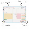 Planner Weekly Floral A4 Landscape 210mm X 295mm 60 Sheet Pad