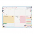 Planner Weekly Floral A4 Landscape 210mm X 295mm 60 Sheet Pad