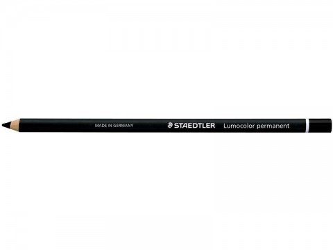 Staedtler Lumocolor Glasochrome Permanent Pencil Black Single