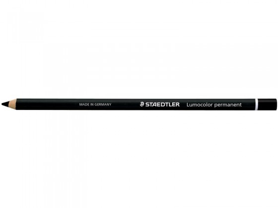Staedtler Lumocolor Glasochrome Permanent Pencil Black Single