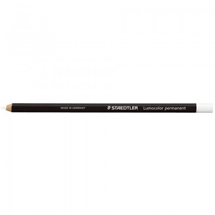 Staedtler Lumololor Glasochrome Permanent Pencil White Bx/12
