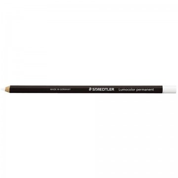 Staedtler Lumocolor Glasochrome Permanent Pencil White Single