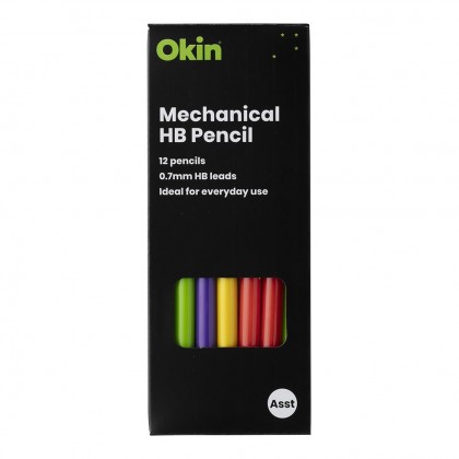 Mechanical Pencil 0.7mm Assorted Barrel Colours PK/12