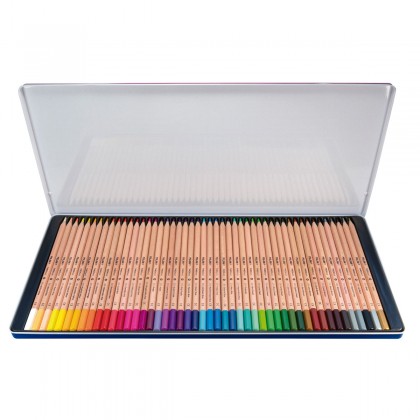 Milan Coloured Pencils Hexagonal Thick Lead Metal Box Pk/48