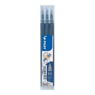Pilot Frixion Erasable Refill 0.7mm Fine Blue Black Pk/3