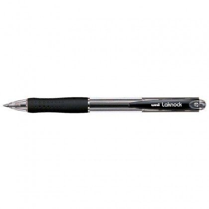 Uni Laknock 0.7 Fine B/p Pen Black