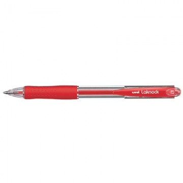Uni Laknock 0.7 Fine B/p Pen Red