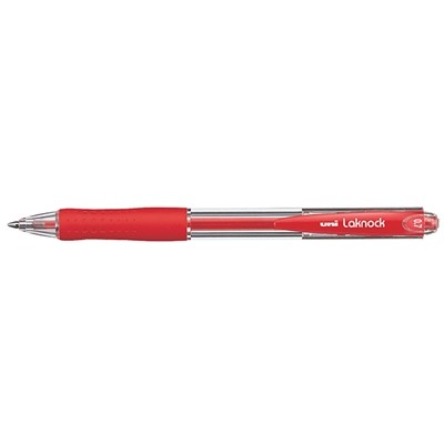 Uni Laknock 0.7 Fine B/p Pen Red