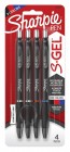Sharpie S-gel Ink Pen 0.7mm Retractable Assorted Colours 4/pk