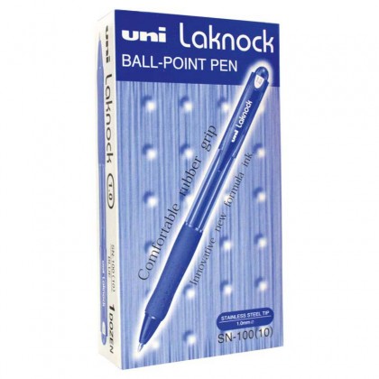 Uni Laknock 1.0 Sn-100(10) B/p Pen Blue