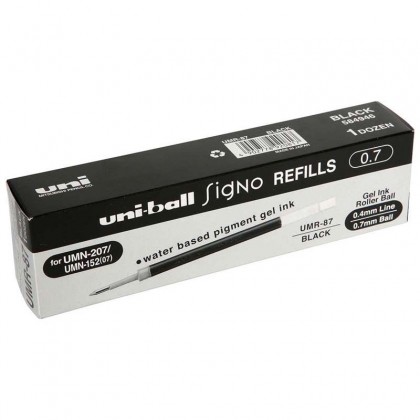 Uni-ball Signo Refill Umr-87 0.7mm Black For Um-152 Umn-207 Umn-307