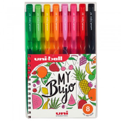 Uni-ball Signo My Bujo Umn155n-07 8c Retractable Gel Ink Pen 0.7mm Fine Pk/8