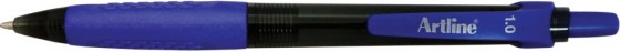 Artline Ikonic Grip Ballpoint Pen Retractable Medium 1.0mm Blue Box/12