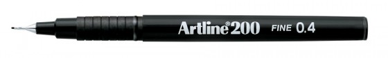 Artline 200 Fineliner Pen Fine 0.4mm Black