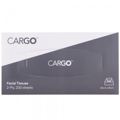 Cargo Facial Tissue 2ply White 200 Sheets/box