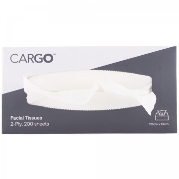 Cargo Facial Tissue 2ply White 200 Sheets/box