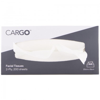 Cargo Facial Tissue 2ply White 200 Sheets/box