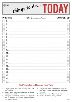 A5 Pad Things To Do Today 80 Sheets