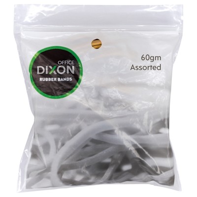 Rubber Bands Assorted Sizes 115gm Bag