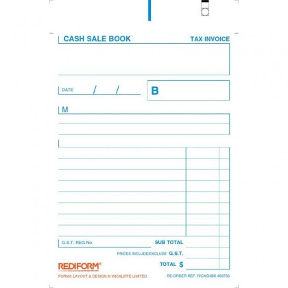 Rediform Cash Sale Book Duplicate Carbonless 50leaf