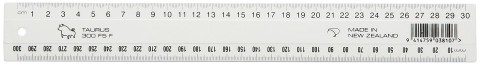 Plastic Ruler White 300mm
