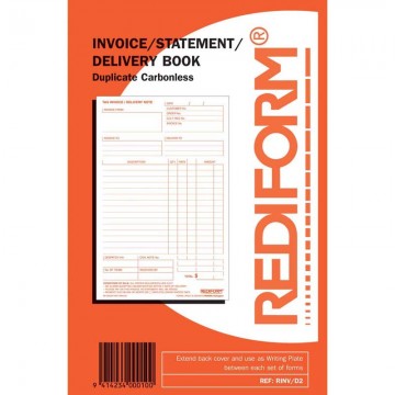 Rediform Invoice / Statement / Delivery Book Duplicate 50 Leaf