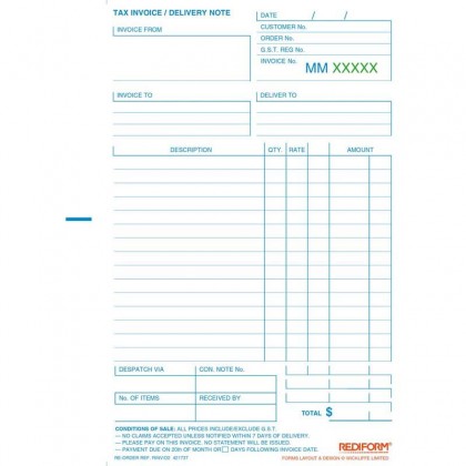 Rediform Invoice / Statement / Delivery Book Duplicate 50 Leaf