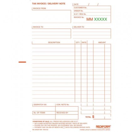 Rediform Invoice / Statement / Delivery Book Duplicate 50 Leaf