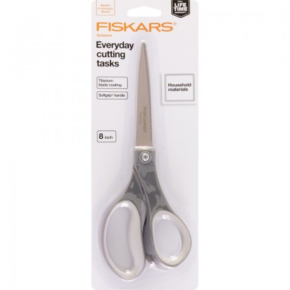 Fiskars Scissors Everyday Titanium Soft Grip 8 Inch