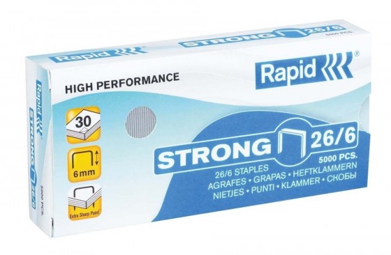 Rapid Staples 26/6 Strong 32 Sheet Box/5000