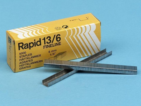 Rapid Staples 13/6 Finewire Box/5000